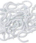 Seven Eighths Inch Alloy Steel Cup Hooks Pack Of 36 White Perfect For Securing Mugs, Kitchen Towels, Feeders, Planters And More