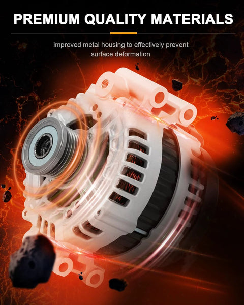 Beefed-Up 180 Amp Alternator Replacement For 135i, 335d, 335i, 335xi, 535i, 12 Volt CW IR IF, 7-Groove Clutch Pulley