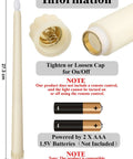 24 Pack Flameless Taper Candles Battery Operated LED Candles With Realistic Flicker, 11 Inch Ivory Tapered Candles battery details