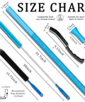 Size chart of Dryer Vent Cleaning Kit With Universal Vacuum Hose Attachment For Deep Lint Removal, 31 Inch Reach, Fits Most Vacuums