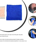 Glass Polishing Kit For Scratch Removal With 100g Cerium Oxide Powder, blue towel shown with polishing usage examples