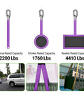 Diagram showing 2-Pack Heavy Duty Lifting Straps 1.2 Inch By 8 Foot, 2200 Lbs Capacity, used in different lifting scenarios.