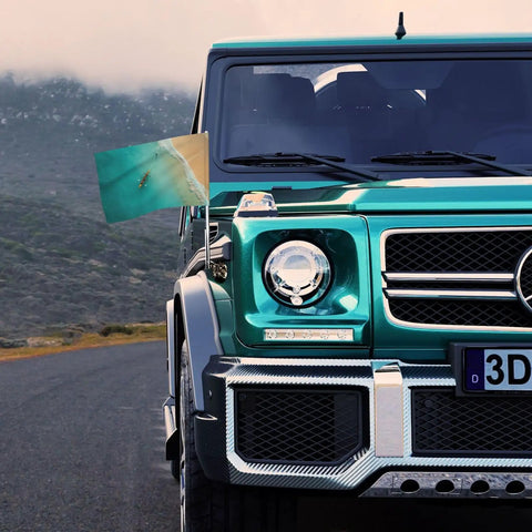 Rowing Team Car Flag 12x18 Inch Double Sided Outdoor Window Clip Flag Ocean Sea Landscape For Your Ride Cars Trucks SUVs Decor