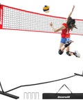 12 Foot Portable Volleyball Net For Backyard And Indoor And Outdoor Use Freestanding With Height Adjustment Carry Bag Heavy Duty Base And 2mm Steel Tubes For Stable Practice And Family Fun