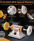 All In One Jewelry Polishing Kit For Bench Grinder with RPM speed range and polishing applications