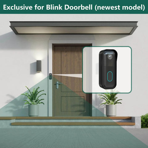 Doorbell Mount For Blink Video Doorbell Camera 2nd Gen Compatible No Drill Wall Bracket Easy Install Black Finish