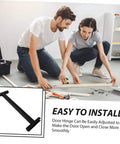 Image of Heavy Duty Hinge Adjustment Tool For Commercial Doors With A Long Handle Wrench HOLIDYOYO with two people installing a door.