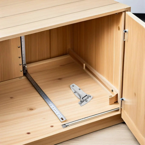 Stainless Steel Cabinet Door Hinge For Metal Cabinets Heavy Duty High Load Capacity Weather Resistant For Boats And Outdoor Use Concealed Marine Grade Hinges For Smooth Operation And Tough As Nails Cabinet Access installed on wooden cabinet door