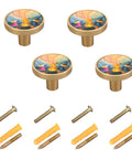 4 Pack Witchy Potions Cauldron Cabinet Knobs And Drawer Pulls Vintage Open Fire Theme 32mm Zinc Alloy Hardware Durable Rust Resistant Easy To Install For Doors And Drawers