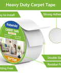 Double Sided Carpet Tape For Rug Security And Easy Removal Keeps Rugs In Place And Grips Hard Floors Without Residue 2 Inch By 12 Yard
