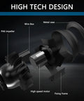 12 Inch Inline Duct Fan Delivers 1900 CFM For Quick Ventilation with NSK bearings and high-tech impeller design diagram