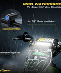 Dirt Bike LED Light Bar Kit Plug And Play Headlight With Waterproof Wiring Harness and Switch on 7/8 inch handlebars