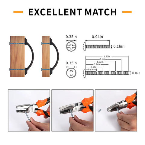 Installation guide for Oil Rubbed Bronze Cabinet Pulls 3 Inch Center 4.4 Inch Overall Length 10 Pack with screws and tools.
