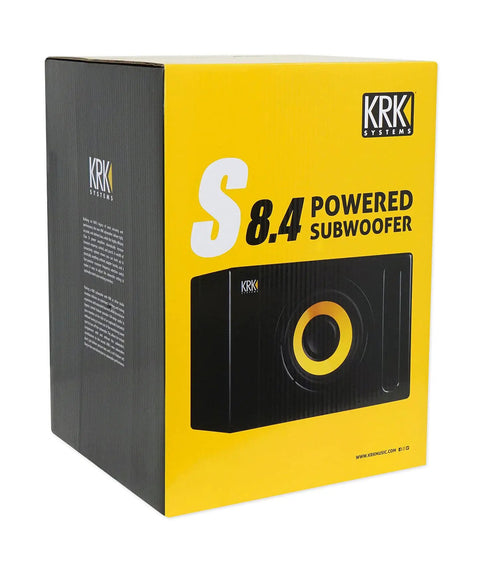 Eight Inch S8 Four Generation Four Powered Studio Subwoofer With A 109 Watt Class D Amp Delivers Bass To 30Hz Max SPL 112 dB box