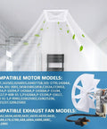 Bathroom Vent Exhaust Fan Motor Replacement Kit 50 CFM Fits 659 662 663 668 678 688 120V 3000 RPM 60Hz 0.29A Easy Install