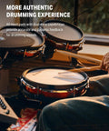 Close-up of Electric Drum Set For Adults Full Size That Feels Pro With 10 Inch Quiet Mesh Pads, highlighting mesh detail.