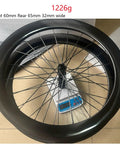 700c Carbon Road Bike Wheelset With Deep Section 60 65mm Aero Rims Matte Black Lightweight Spokes