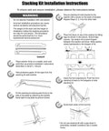Installation guide for Stainless 27 Inch Laundry Stacking Kit for 27 Inch Washers and Dryers with step-by-step illustrations.