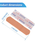 Heavy Duty Waterproof Adhesive Bandages Three Quarter By Three Inch Bulk Pack Of One Thousand Plastic PE Strip dimensions