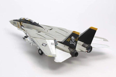 1 To 48 Scale Grumman F-14A Tomcat Model Kit For Builders Who Love DIY Airplane Builds Highly Detailed Plastic Parts Collectible Fighter Jet Kit With Realistic Cockpit Ideal Gift For Scale Model Fans, rear view