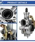 PZ27 Carburetor Kit Replacement For 125cc 150cc 200cc 250cc ATVs Go Karts Dirt Bikes And Four Stroke Machines detailing parts