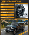 6Pc Front Tie Rod Ends Suspension Kit For Dodge Ram 1500 Model Years 2002 To 2005 With Easy Install And OEM Quality Durability Made To Keep Your Ride Steady And Handling Tight On The Road. suspension kit graphic with Jeep front suspension and vehicle fitment