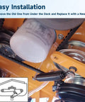 Easy installation of Heavy Duty Cogged Drive Belt For Scag Turf Tiger 52 And 61 Inch Decks Replacement Belt Five Eighth By Forty Three