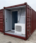 Built Tough Industrial Walk In Freezer Cold Storage Room Featuring Plug And Play Temperature Control for food processing with exterior view.