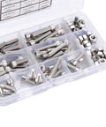 Top Notch 90 Piece Stainless Steel Hex Cap Screw Assortment Kit With Matching Nuts Includes 1/4 20 UNC Size Plus Rust Proof 304 Build For Heavy Duty Home Auto And Outdoor Repair Projects Guaranteed To Perform, organizer box