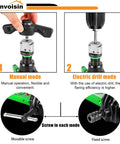 Manual and electric drill modes of Tough As Nails Ratchet Flaring Tool Kit For Copper And Aluminum Piping One Quarter To Three Quarter Inch