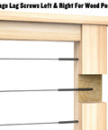 100 Pack One Eighth Inch Black Cable Railing Kit With Left And Right Swage Lag Screws For Wood Posts installation view.