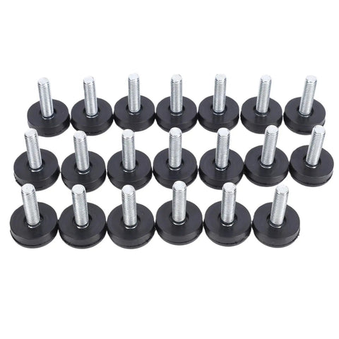 Twenty Piece PTFE Furniture Sliders With M6 Thread For Tables And Chairs Cabinets Smooth Glide Anti Scratch Levelers Protectors Zero Hassle