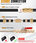 Kickstart Your Garage Projects With This Awesome 84 Pc Dot Brass Air Line Fittings Kit Featuring Push Connect And NPT Tees Unions Elbows For Quick Reliable Pneumatic Repairs. Brass air line fittings kit with push-connect, compression, and pipe fittings