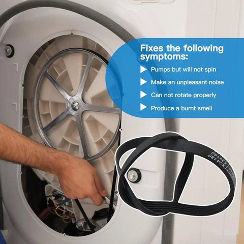 Vicue WH01X24180 Washer Drive Belt Replacement for GE GTW YTW Top Load Washing Machines. Fixes No Spin, Noise, Agitation Issues. High-Quality Part Replaces AP6024314 PS11736832. Durable Rubber Fitment.