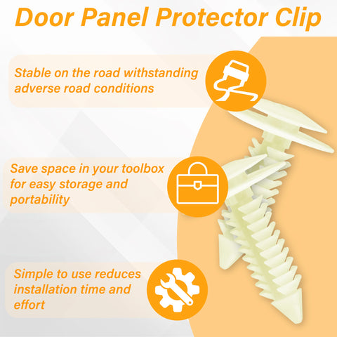 Set Of Fifty Heavy Duty Nylon Door Trim Panel Retainer Clips Built Dang Tough For Quick Interior Auto Fixes That Lock Right Down And Stay Put Through Tough Roads, durable white clips.