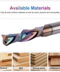 SpeTool 1/4 in shank downcut spiral router bit, 1/4 in diameter, 1 in cutting length with long-life coating