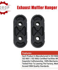 Exhaust Muffler Hanger Insulator Set 2 Pieces for Trucks and SUVs Quiet Ride Vibration Dampening Tailpipe Mounts