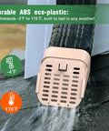 Two Pack Type A Downspout Extenders For 3x4 Inch Gutters With Leaf Guard installed on a white gutter, ABS eco-plastic material
