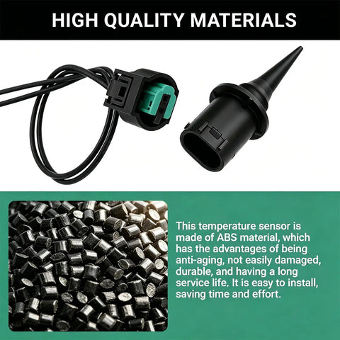 Kick Your Climate Game Up With This Outside Ambient Air Temperature Sensor Connector Plug And Wire Harness Kit For Mercedes Models showing high-quality ABS materials and connectors.