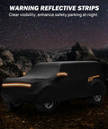 Bronco 4 Door Car Cover 2021 2026 Waterproof All Weather Protection With Zipper Entry And Anti Theft Lock UV Resistant Windproof night scene