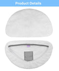 Two 12 Pack Replacement Pads For PowerFresh Steam Mop 1940 Series, one showing scrubbing strip and one plain white pad