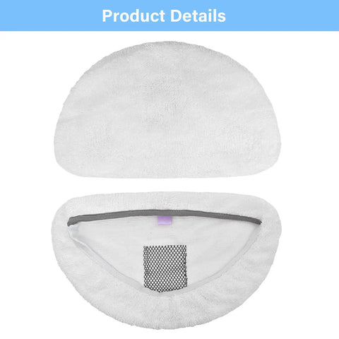 Two 12 Pack Replacement Pads For PowerFresh Steam Mop 1940 Series, one showing scrubbing strip and one plain white pad