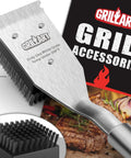 Grill Brush And Scraper With 16.5 Inch Stainless Steel Bristles For Outdoor Grills, Heavy Duty Safe Grill Cleaning Tool close-up