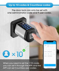 Deadbolt Smart Bluetooth Door Lock With Keyless Entry And Keypad, App Control, IC Card And Mechanical Key Backup on door