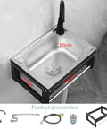 Professional grade wall mounted kitchen faucet with filter rustproof and wear resistant ideal for indoor and outdoor use combining durability and style for home cooking enthusiasts, featuring stainless steel basin and accessories.