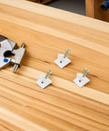 Heavy Duty Furniture Shelf Brackets Set 50 Pieces With Screws 45 Degree L Brackets For Cabinets Desks And Drawers Metal And Plastic