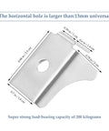 Heavy Duty Steel Shelf Clips For Metal Cabinets And Display Units Easy To Use Lightweight Shelf Supports With Simple Structure Ideal For Bookcases And File Cabinets Ten Pack showing dimensions and 200kg capacity