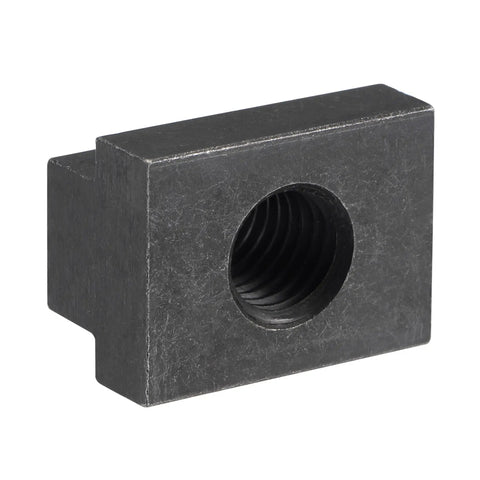 Beefy M12 Thread T Slot Nuts In Alloy Steel With Black Oxide Finish Grade 8 Point 8 For Through Slot Fixtures 10 Pieces 13 Point 5 Mm Slot Width 8 Mm Slot Depth T Nuts For Clamps And Jig Setups close-up threaded hole