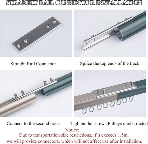 Heavy Duty Double Track Aluminum Sliding Barn Door Rail Kit Wall Or Ceiling Mounted Room Divider connectors for installation