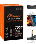 Heavy Duty 700C Bike Inner Tubes 35C 38C 40C 43C Fit Road Gravel Mountain And Hybrid Bikes With AV48mm Schrader Valve 2 Pack Premium Butyl Rubber